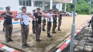ร่วมทำการซักซ้อมการฝึกแถว ท่าฝึกพระราชทานและยุทธวิธี เพื่อเตรียมความพร้อม